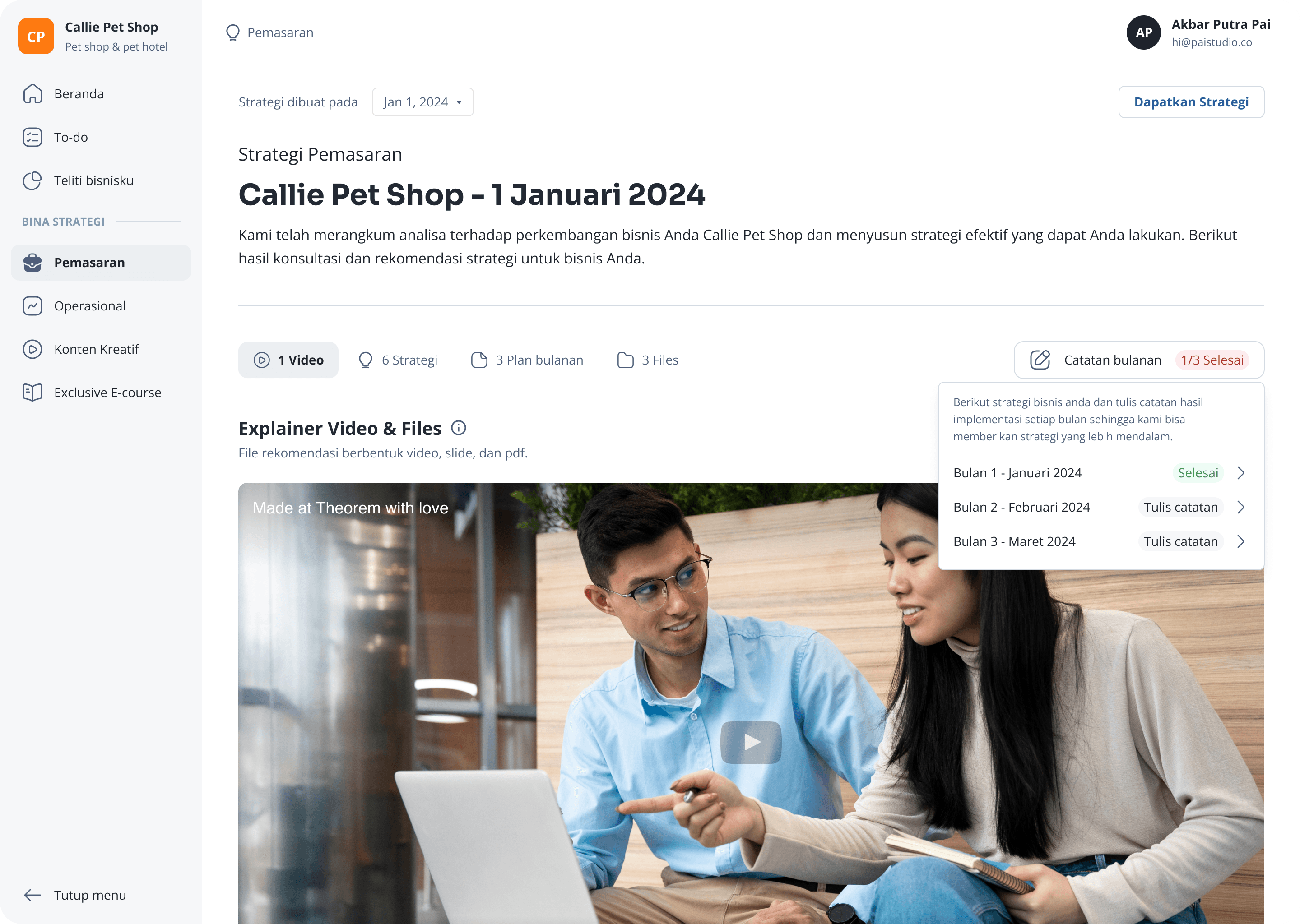 Teliti — monthly notes